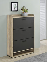 Denia - 3-Tier Engineered Wood Shoe Cabinet - JaxCo Furniture
