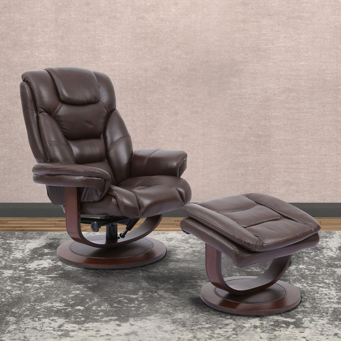 Monarch - Manual Reclining Swivel Chair and Ottoman