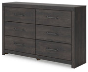 Hollivern - Dark Gray - Six Drawer Dresser - JaxCo Furniture