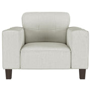 Deerhurst - Upholstered Track Arm Tufted Accent Chair - Greige - JaxCo Furniture