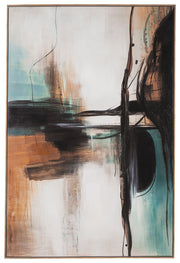 Brunonia - Teal / Orange / Black - Wall Art - JaxCo Furniture