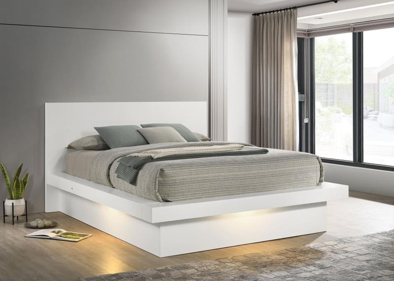 Jessica - Wood LED Panel Bed - JaxCo Furniture