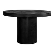 Cassius - Round Outdoor Concrete Dining Table - Black - JaxCo Furniture