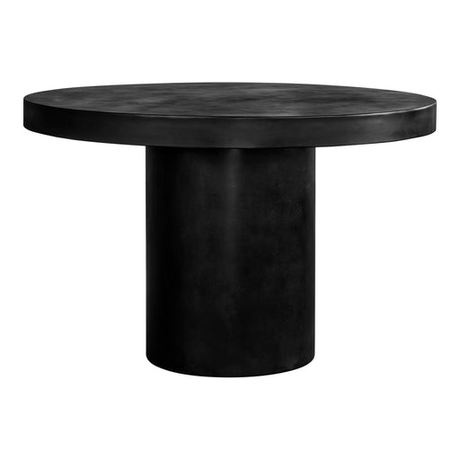 Cassius - Round Outdoor Dining Table - Black - Concrete - JaxCo Furniture