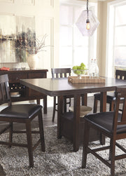 Haddigan - Dark Brown - Rectangular Dining Room Counter Extension Table - JaxCo Furniture