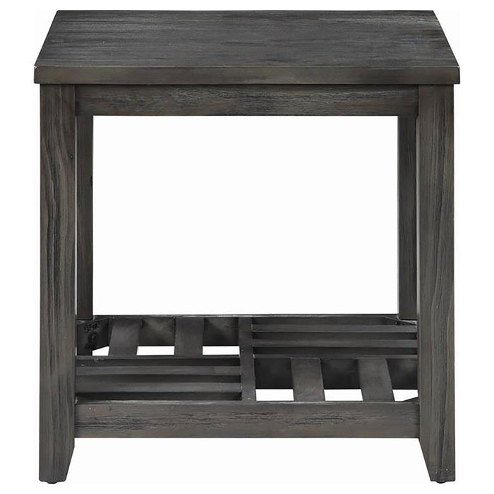 Cliffview - 1-Shelf Square Wood Side End Table - Gray - JaxCo Furniture