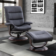 Knight - Manual Reclining Swivel Chair and Ottoman - JaxCo Furniture