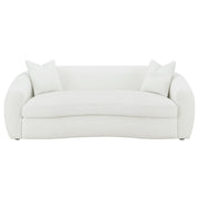 Isabella - Faux Sheepskin Upholstered Sofa Natural - Ivory - JaxCo Furniture