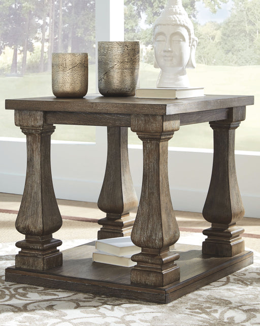 Johnelle - Gray - Rectangular End Table - JaxCo Furniture