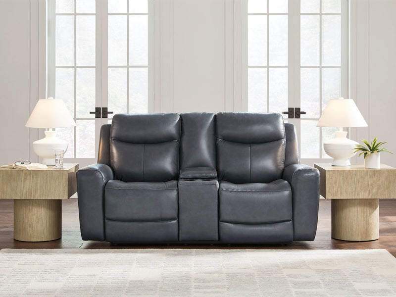 Next Move - Power Reclining Loveseat With Console / Adjustable Headrest - JaxCo Furniture
