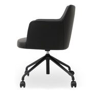 Morris - PVC Office Chair - Black - JaxCo Furniture