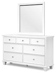 Fortman - White - Dresser And Mirror - JaxCo Furniture