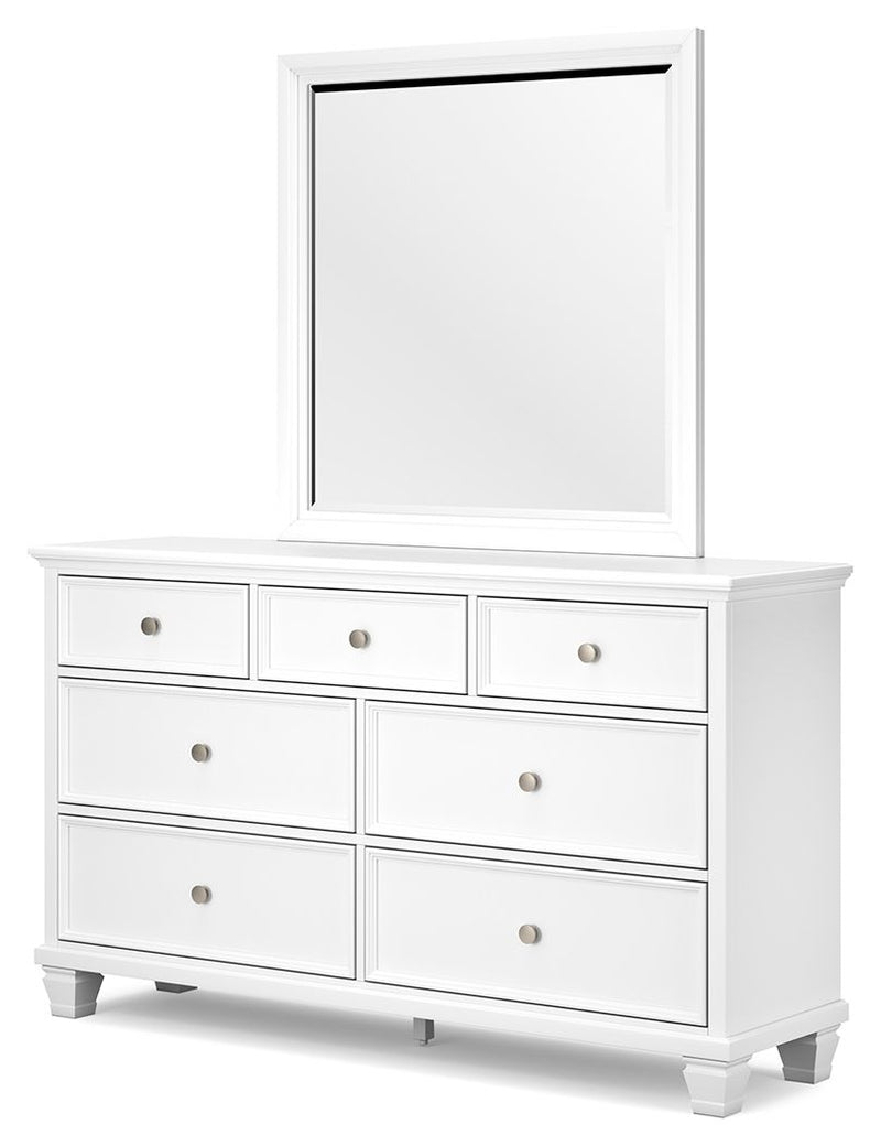 Fortman - White - Dresser And Mirror - JaxCo Furniture