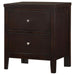 Carlton - 2-Drawer Nightstand - Cappuccino - JaxCo Furniture