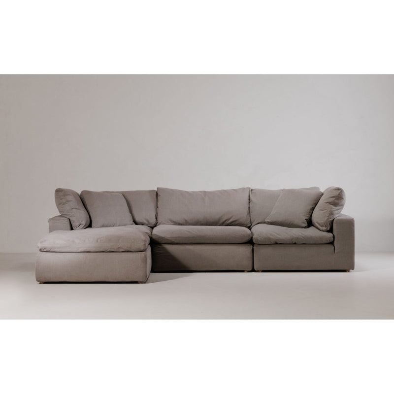 Clay - Livesmart Fabric Lounge Modular Sectional - Light Gray - JaxCo Furniture
