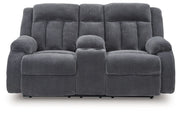 Observation - Steel - Double Reclining Power Loveseat With Console - JaxCo Furniture