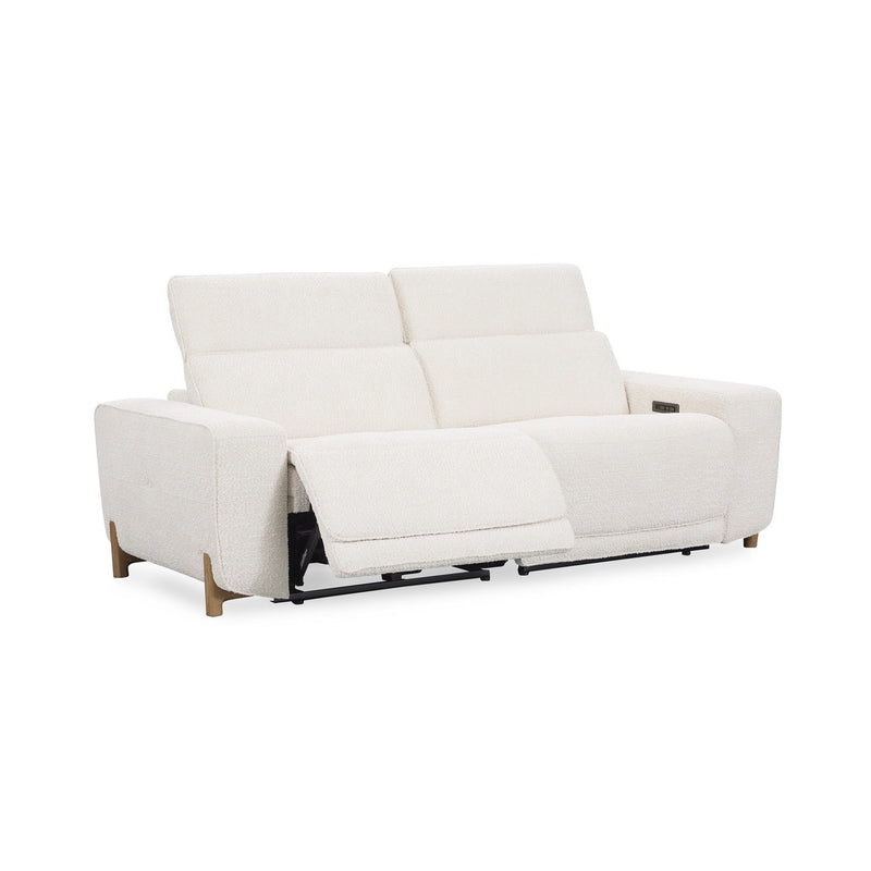 Darrow - Upholstered Power Recliner Sofa - White - JaxCo Furniture