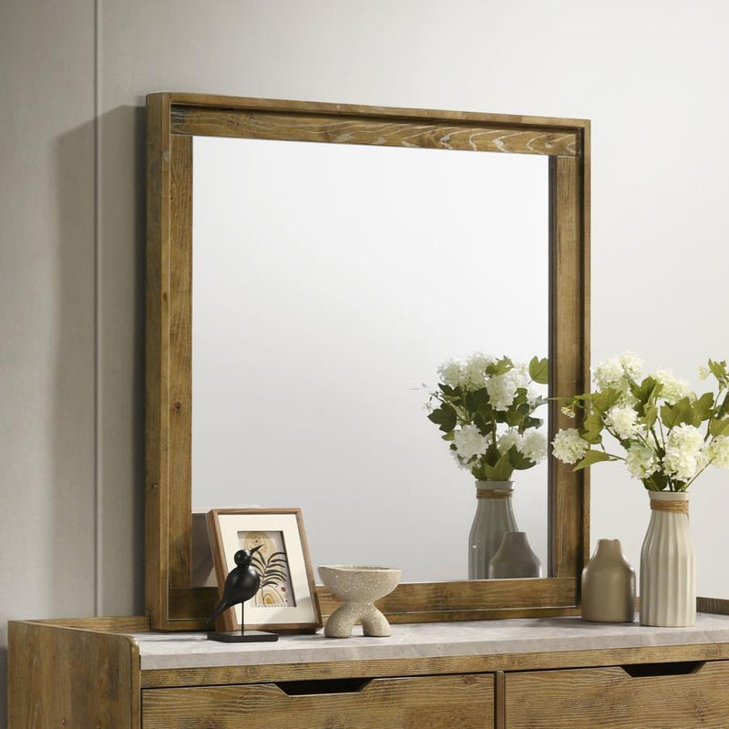 Henderson - Dresser Mirror - Medium Oak - JaxCo Furniture