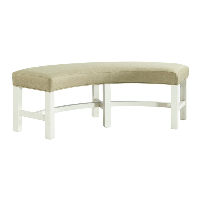 Park Creek - Round Bench - Cottage White Finish - JaxCo Furniture