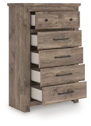 Rusticott - Brown - Five Drawer Chest - JaxCo Furniture