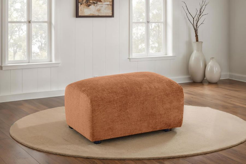 Burnett - Chenille Upholstered Ottoman - JaxCo Furniture