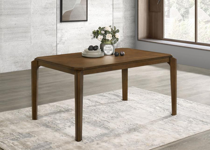 Almonte - Rectangular Wood Dining Table - Dark Brown - JaxCo Furniture