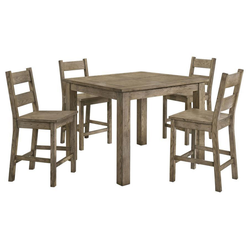 Cardova - 5 Piece Counter Height Dining Table Set - Vineyard Oak - JaxCo Furniture