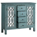 Rue - 4-Drawer Wood Trellis Accent Storage Cabinet - Blue - JaxCo Furniture