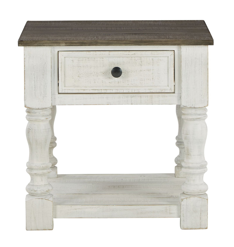 Havalance - White / Gray - Square End Table - JaxCo Furniture