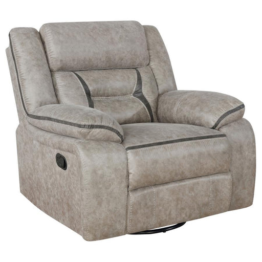 Greer - Upholstered Swivel Glider Recliner Chair - JaxCo Furniture