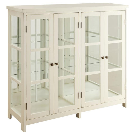 Sable - 4 Door Wood Accent Storage Display Cabinet - Off White - JaxCo Furniture