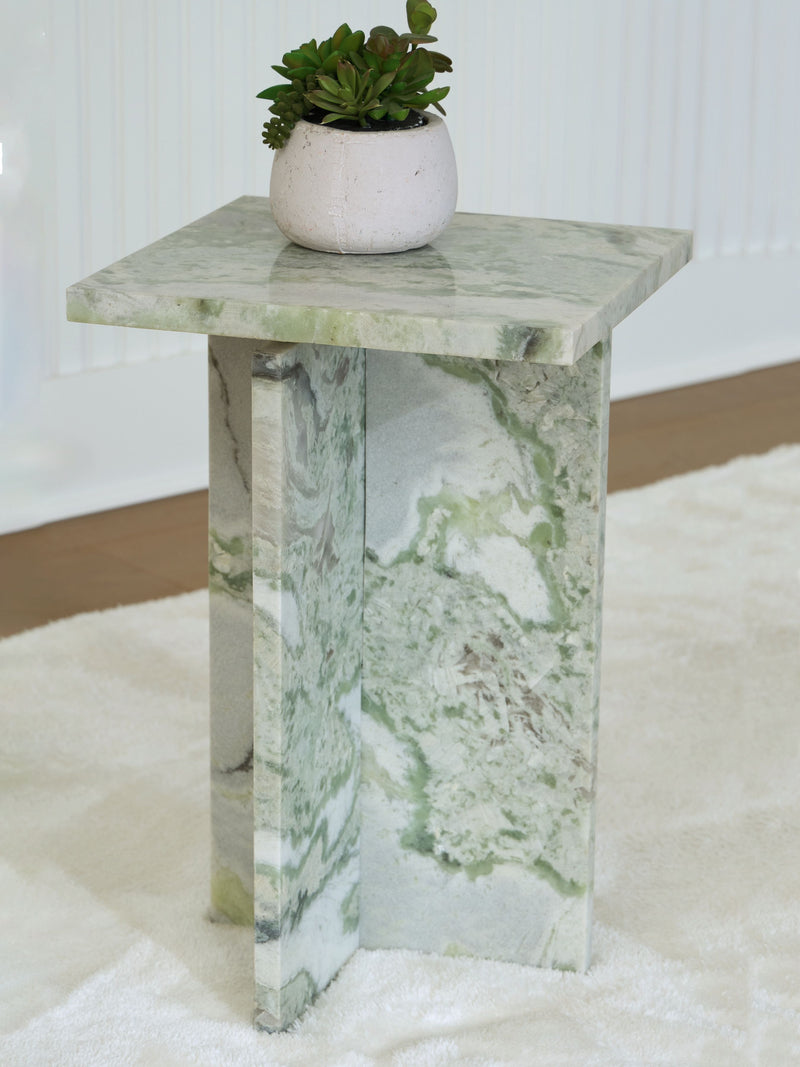 Deaconwell - White / Green - Accent Table - JaxCo Furniture