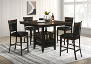 Jaden - 5 Piece Square Counter Height Dining Set - Espresso - JaxCo Furniture