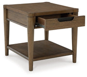 Roanhowe - Brown - Rectangular End Table - JaxCo Furniture