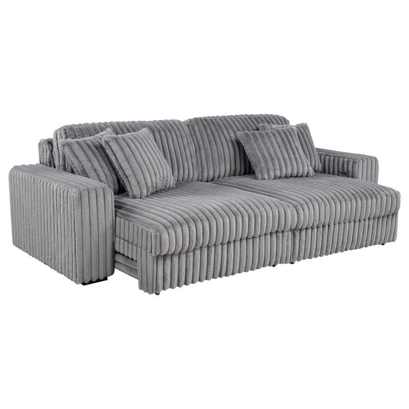 Jacana - Corduroy Upholstered Dual Power Chaise Sofa - JaxCo Furniture