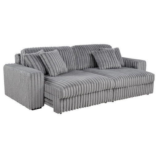 Jacana - Corduroy Upholstered Dual Power Chaise Sofa - JaxCo Furniture