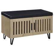 Brixton - 2-Door Padded Entryway Shoe Storage Bench - JaxCo Furniture