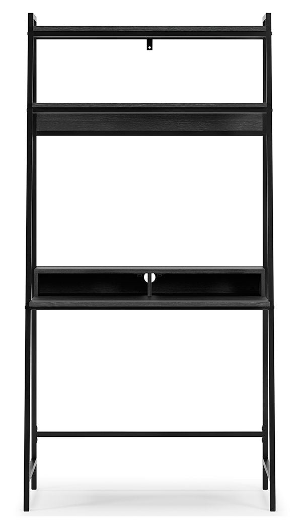 Yarlow - Black - Home Office Desk and Shelf - JaxCo Furniture