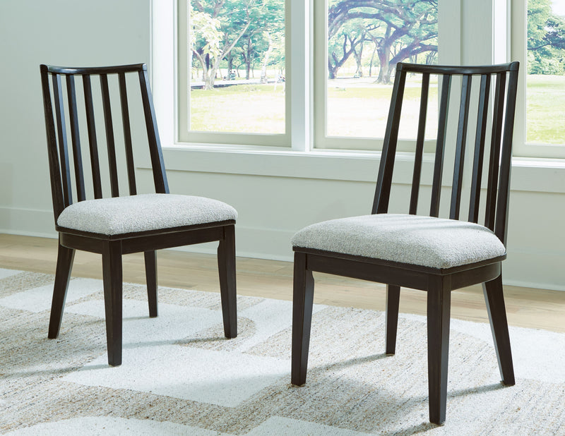 Galliden - Black - Dining Upholstered Side Chair (Set of 2) - JaxCo Furniture