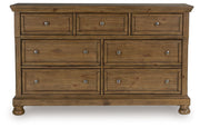 Feddinger - Medium Brown - Dresser - JaxCo Furniture