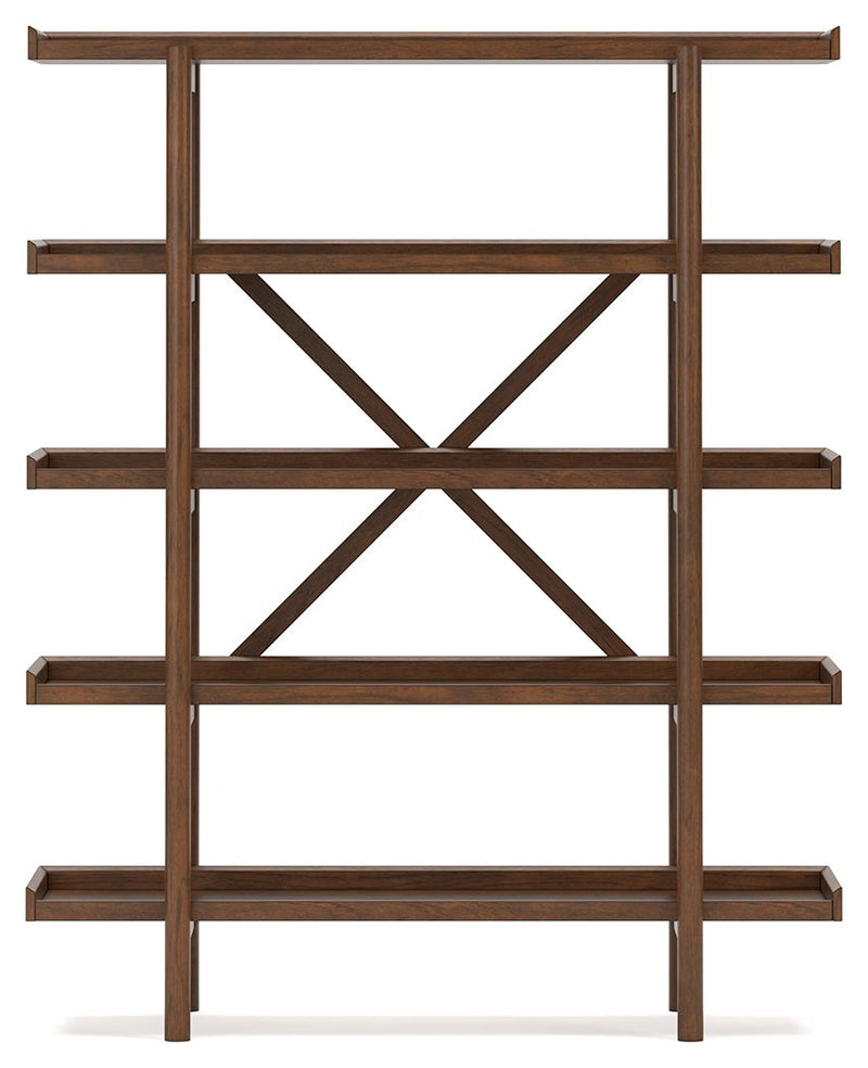 Lyncott - Brown - Bookcase - JaxCo Furniture