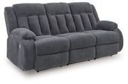 Observation - Steel - Reclining Power Sofa With Drop Down Table - JaxCo Furniture