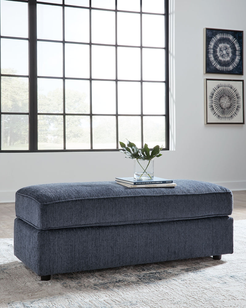 Albar Place - Cobalt - Oversized Accent Ottoman - JaxCo Furniture