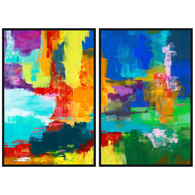 Seascape - 60" x 40" Painting By Buddy Whitlock (Set of 2) - Black - JaxCo Furniture
