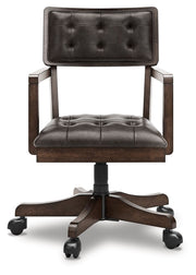 Breckington - Dark Brown - Home Office Desk Chair - JaxCo Furniture