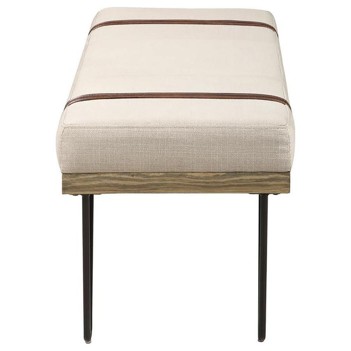 Austin - Fabric Upholstered Accent Bench - Beige - JaxCo Furniture