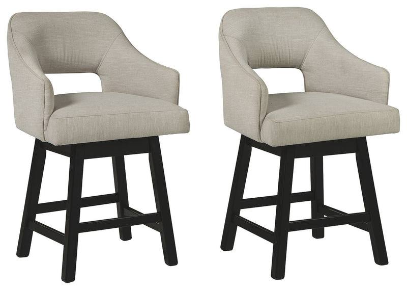 Tallenger - Upholstered Swivel Barstool (Set of 2) - JaxCo Furniture