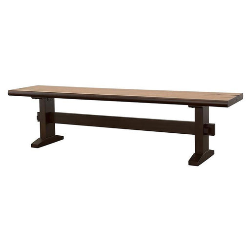 Bexley - Wood Dining Bench - Natural Honey And Smokey Black - JaxCo Furniture