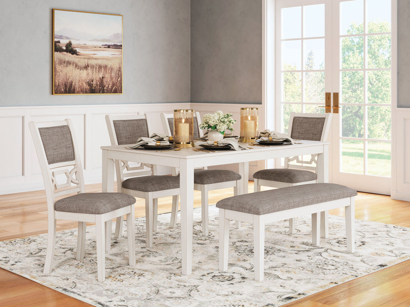 Erinberg - Antique White - Dining Room Table Set (Set of 6) - JaxCo Furniture