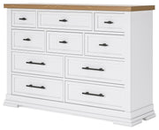 Ashbryn - White / Natural - Dresser - JaxCo Furniture